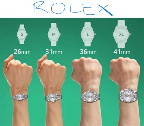 rolex wrist sizes